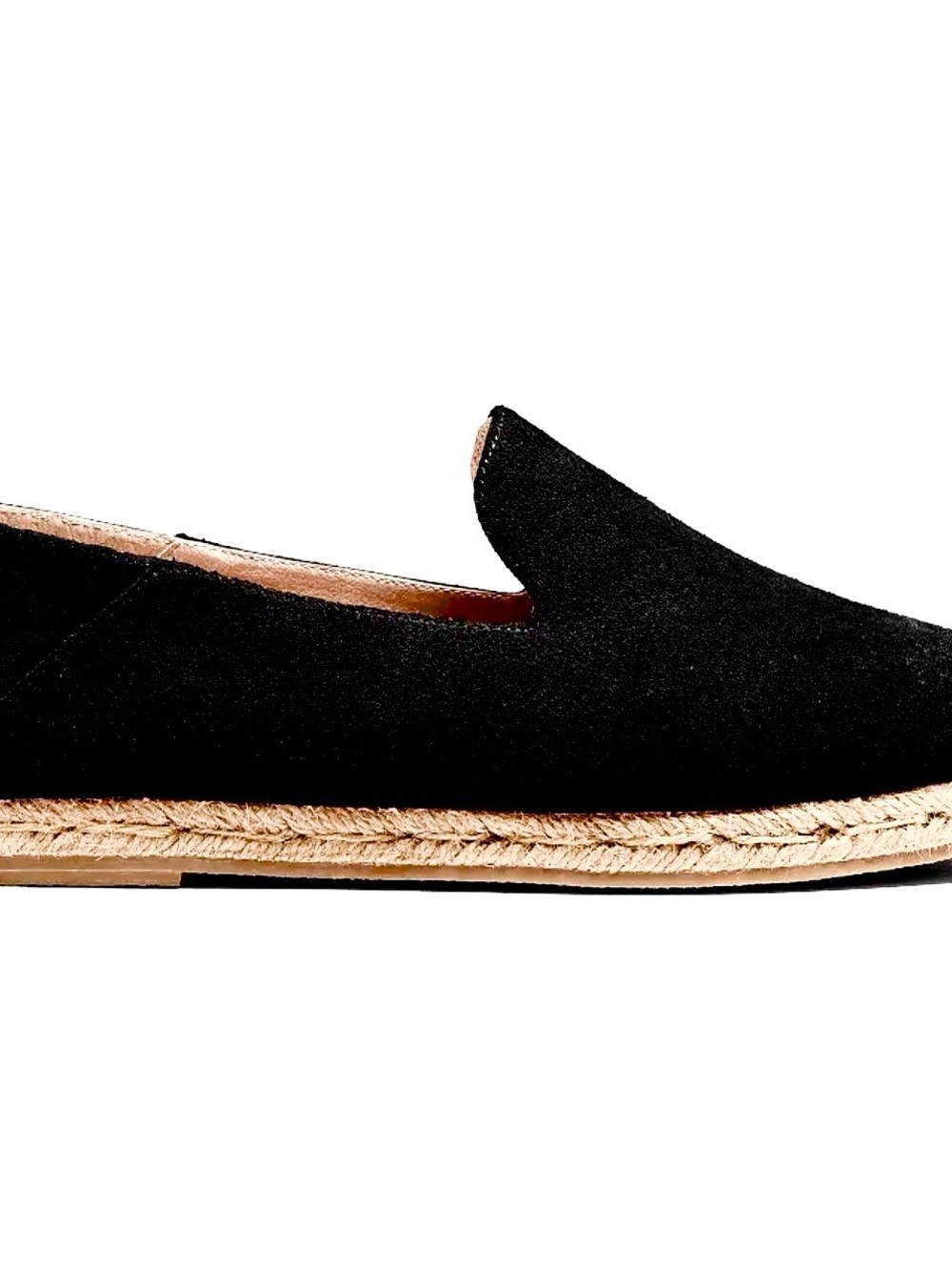 NEW Jack Rogers Audrey Womenโs Size 9.5M Black Suede Flat EspadrillesIn Box $165